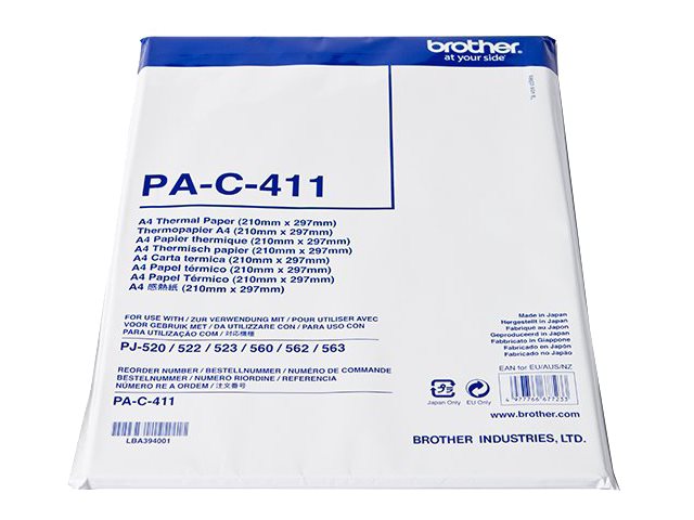 Brother - A4 (210 x 297 mm) 100 Blatt Thermopapier - fr PocketJet PJ-673, PJ-722, PJ-723, PJ-762, PJ-763, PJ-763MFi, PJ-773; Po