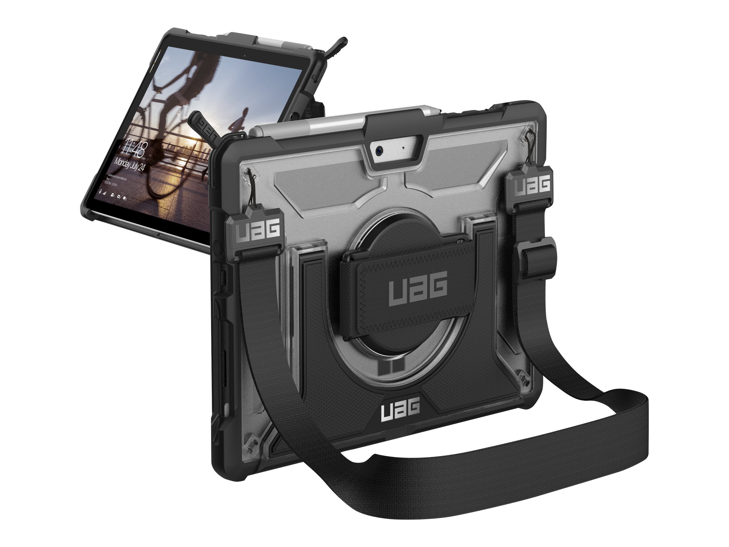 UAG Case for Microsoft Surface Go 3/Go 2/Go [10.5-inch] w/ Handstrap - Plasma Ice - Hintere Abdeckung fr Tablet - widerstandsf