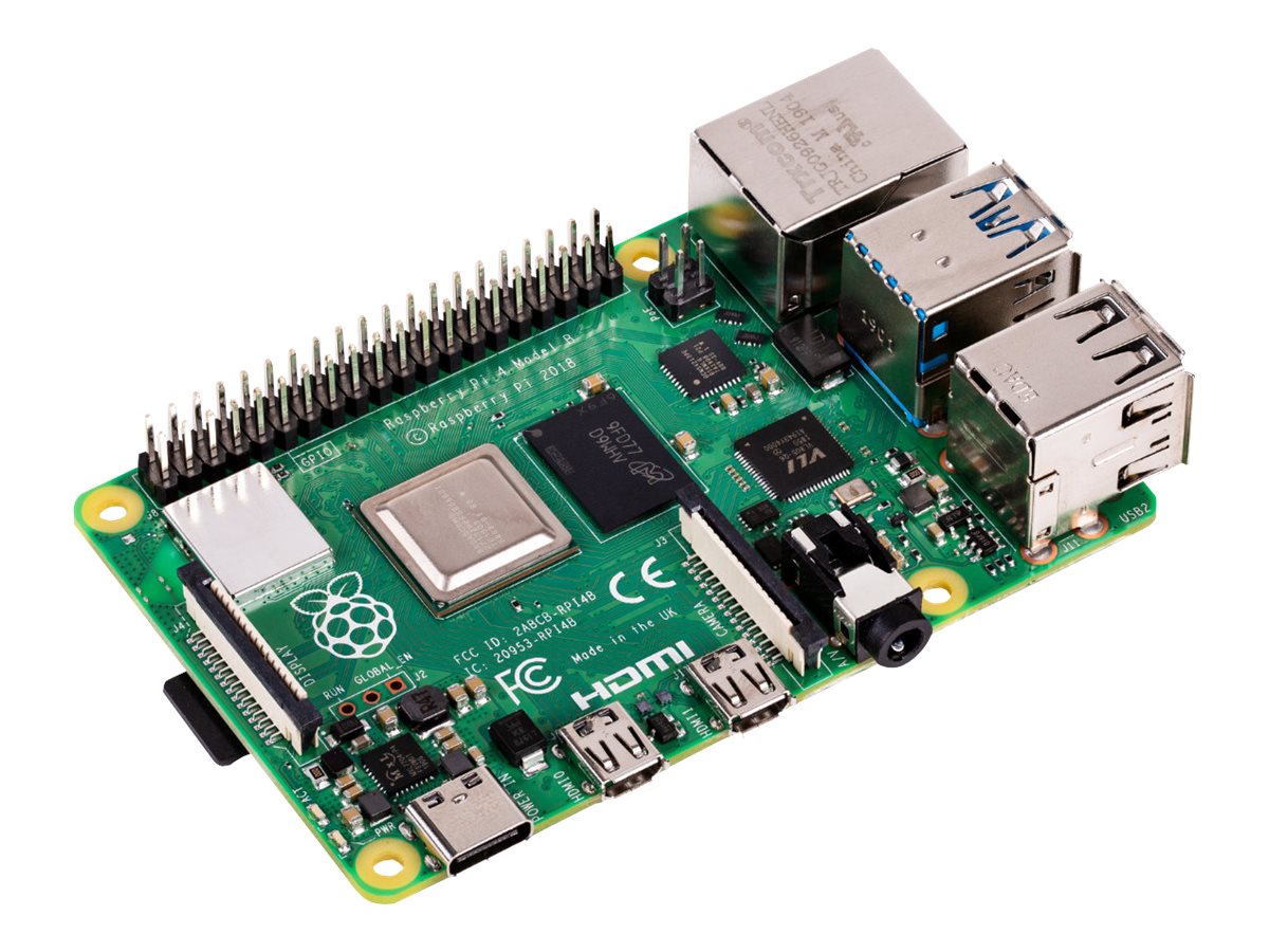 Raspberry Pi 4 Model B - Einplatinenrechner - Broadcom BCM2711 / 1.5 GHz - RAM 4 GB - 802.11a/b/g/n/ac, Bluetooth 5.0