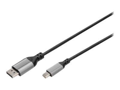 DIGITUS - DisplayPort-Kabel - Mini DisplayPort (M) zu DisplayPort (M) - DisplayPort 1.4 - 2 m - untersttzt 8K 60 Hz (7680 x 432