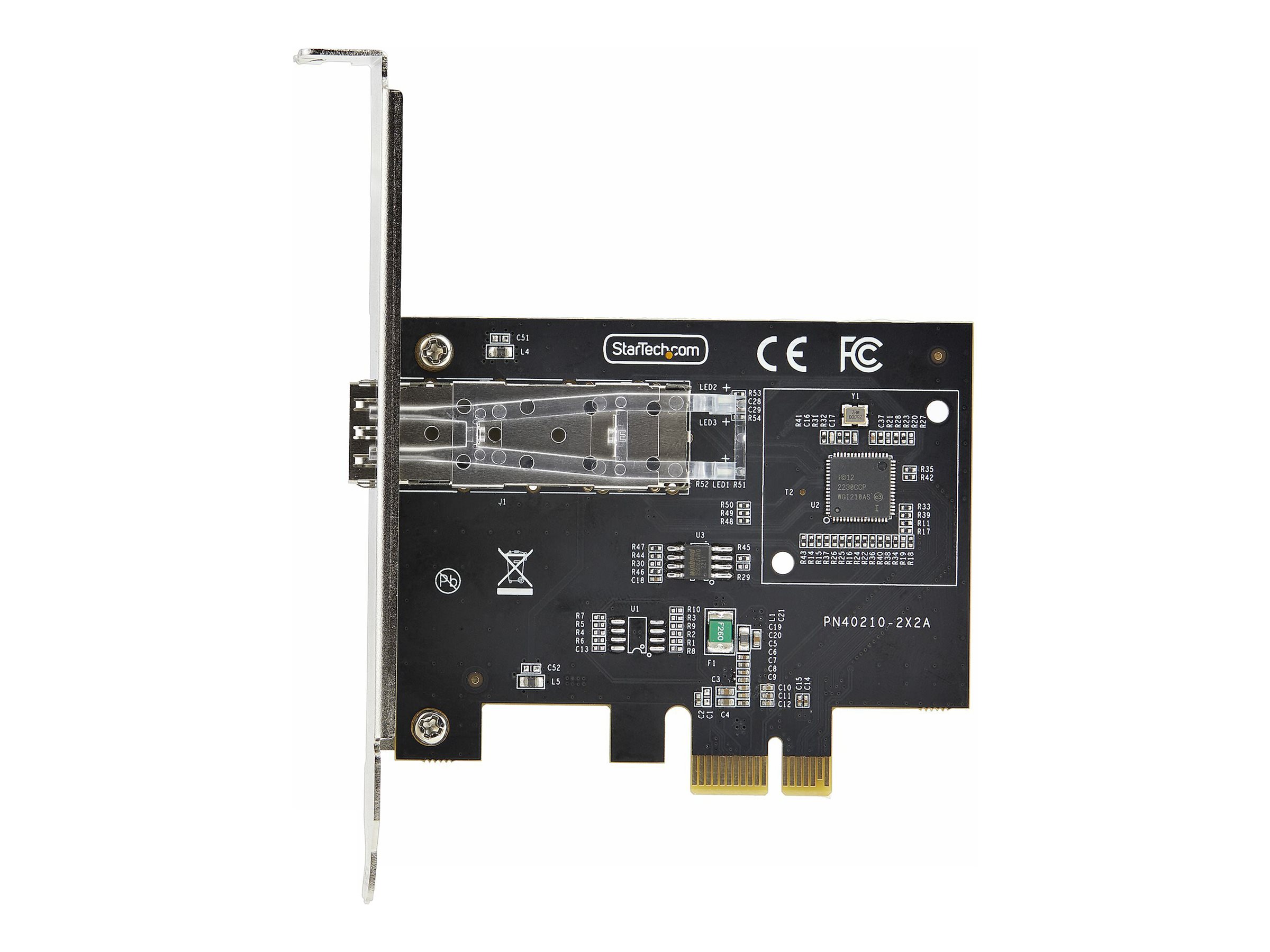 StarTech.com 1-Port GbE SFP Network Card, PCIe 2.1 x1, Intel I210-IS, 1GbE Controller, 1000BASE Copper/Fiber Optic, Single-Port 