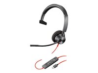 Poly Blackwire 3310 - Blackwire 3300 series - Headset - On-Ear - kabelgebunden - USB-A