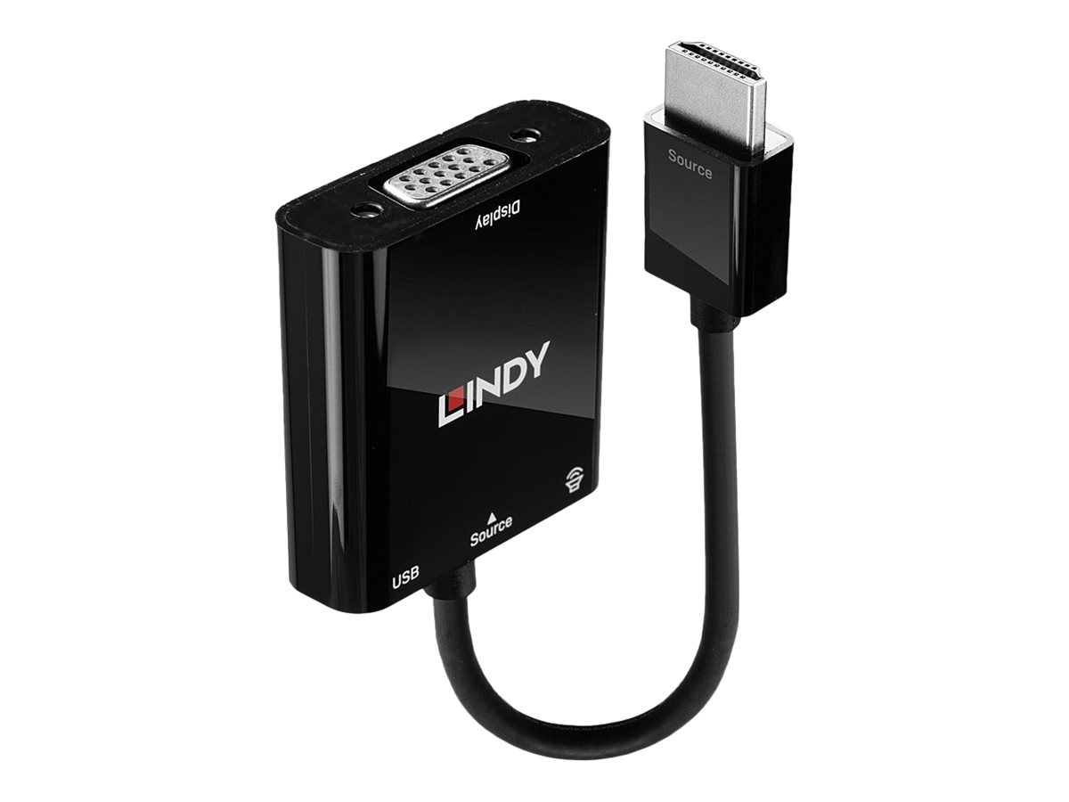Lindy - Videokonverter - HDMI - VGA - Schwarz