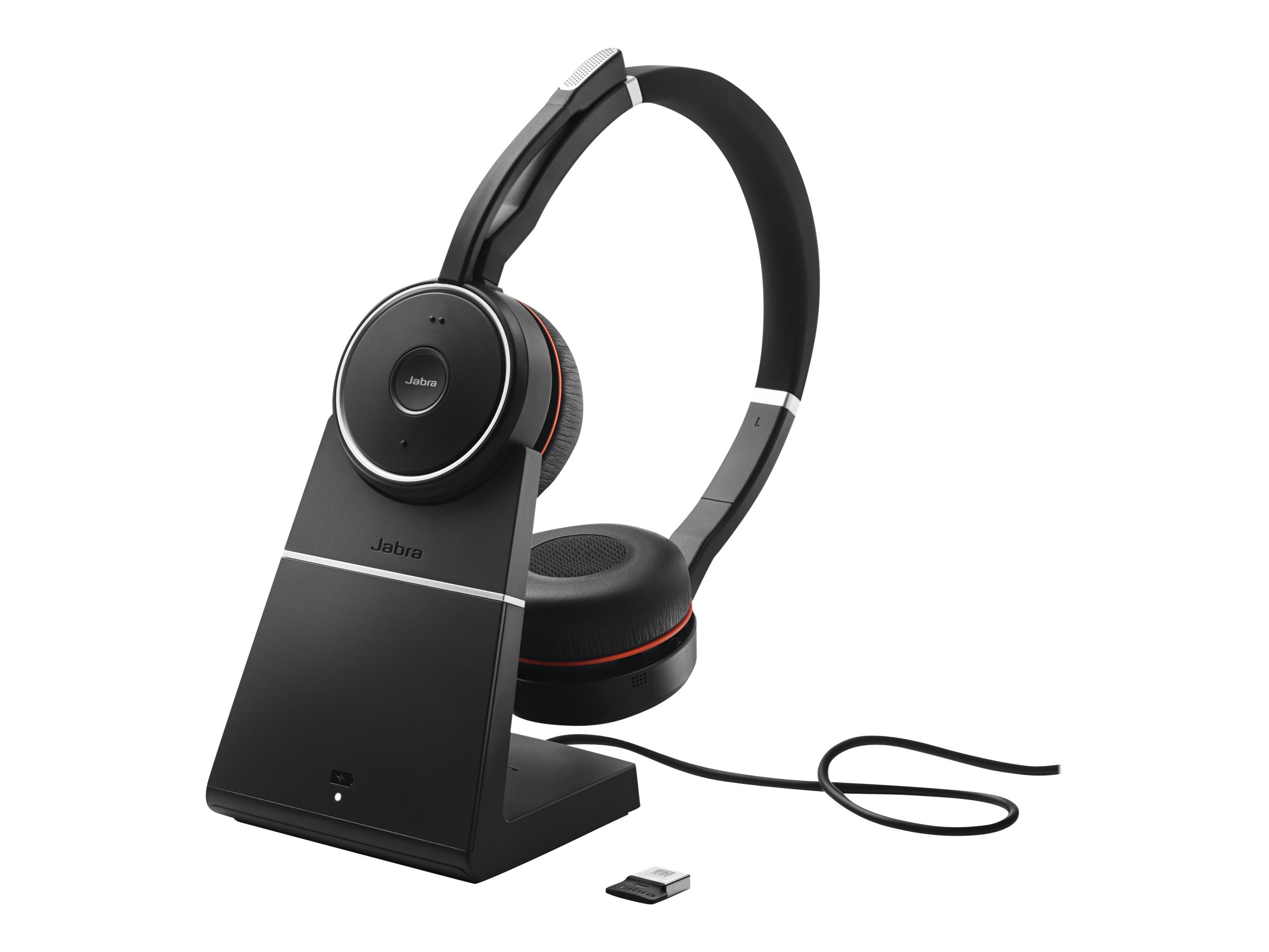 Jabra Evolve 75+ UC Stereo - Headset - On-Ear - Bluetooth - kabellos - aktive Rauschunterdrckung