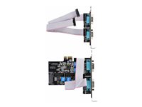 StarTech.com 4-Port Serial PCIe Card, Quad-Port PCI Express to RS232/RS422/RS485 (DB9) Serial Card, Low-Profile Bracket Incl., 1