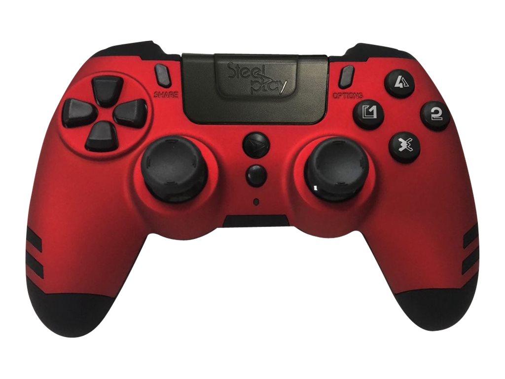 Steelplay MetalTech - Game Pad - kabellos - 2.4 GHz - Rubinrot - fr PC, Sony PlayStation 3, Sony PlayStation 4