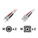M-CAB - Netzwerkkabel - ST multi-mode (M) zu SC multi-mode (M) - 1 m - Glasfaser - 50/125 Mikrometer