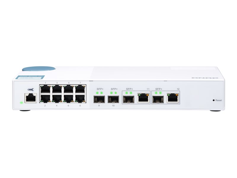 QNAP QSW-M408-2C - Switch - managed - 2 x 10 Gigabit SFP+ + 2 x C 10 G-Bit SFP+ + 8 x 10/100/1000 - Desktop