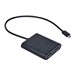 i-Tec - Externer Videoadapter - USB-C 3.1 - 2 x DisplayPort - Schwarz