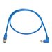 Eaton Tripp Lite Series M12 X-Code Cat6 1G UTP CMR-LP Ethernet Cable (Right-Angle M/M), IP68, PoE, Blue, 1 m (3.3 ft.) - Netzwer