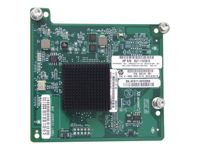 HPE QMH2572 - Hostbus-Adapter - PCIe 2.0 x4 - 2Gb Fibre Channel, 4Gb Fibre Channel, 8 GB Fibre Channel - 2 Anschlsse - fr Modu