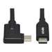Tripp Lite USB C Cable (M/M) - Right Angle USB 3.1, Gen 1 (5 Gbps), Thunderbolt 3 Compatible, 1M (3.3 ft) - USB-Kabel - 24 pin U