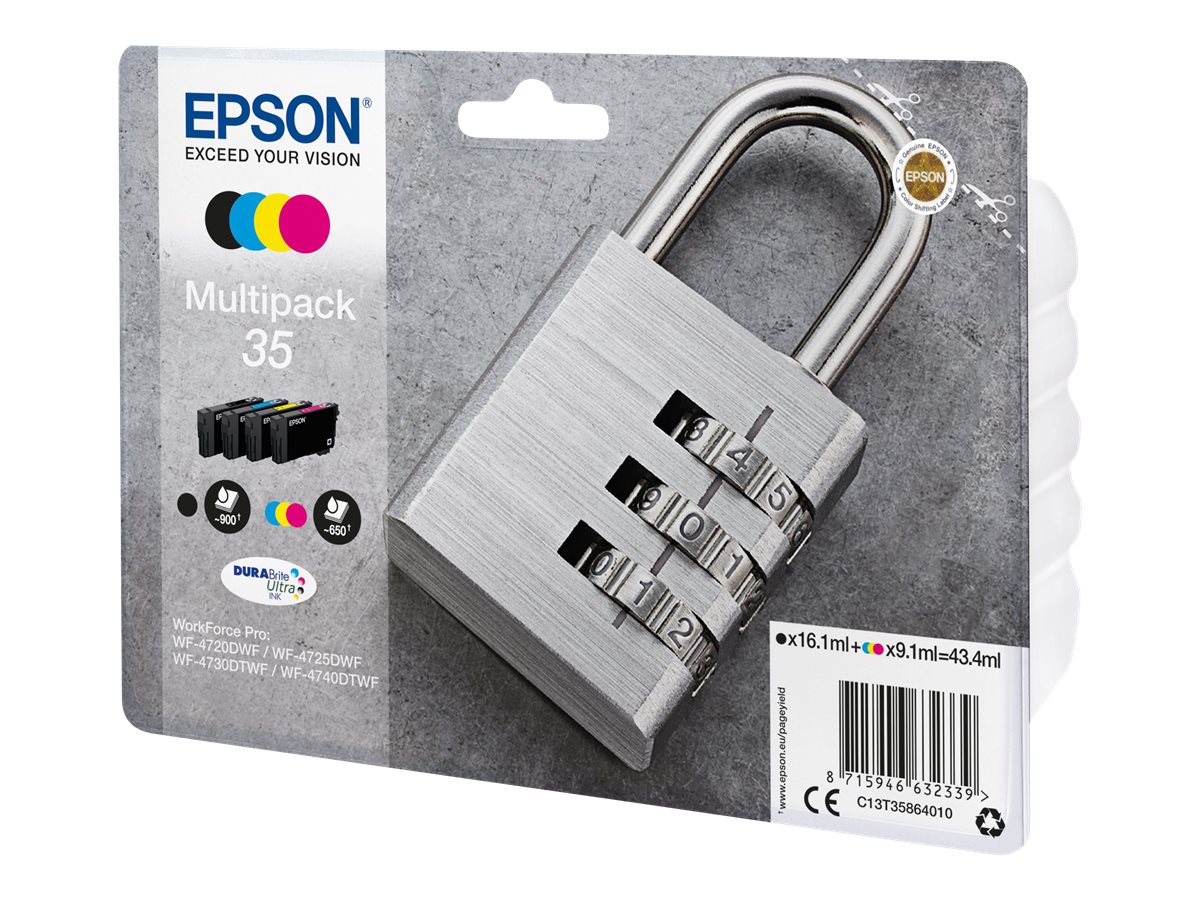 Epson 35 Multipack - 4er-Pack - Schwarz, Gelb, Cyan, Magenta - Original - Blisterverpackung - Tintenpatrone