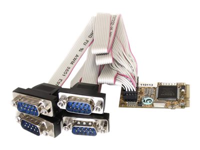 StarTech.com 4 Port Seriell RS232 Mini PCI Express Karte mit 16650 UART - Serielle 4 Port RS-232 / DB9 mini PCIe Karte - Seriell