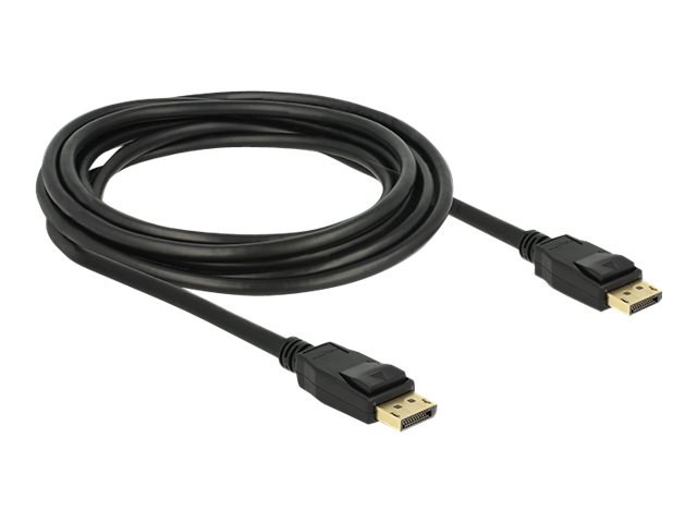 Delock - DisplayPort-Kabel - DisplayPort (M) zu DisplayPort (M) - 3 m - eingerastet - Schwarz
