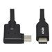 Tripp Lite USB C Cable (M/M) - USB 3.2 Gen 1, Thunderbolt 3, 60W PD Charging, Right-Angle Plug, Black, 2 m (6.6 ft.) - USB-Kabel