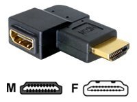 Delock - HDMI-Adapter - HDMI weiblich zu HDMI mnnlich - rechts-gewinkelter Stecker