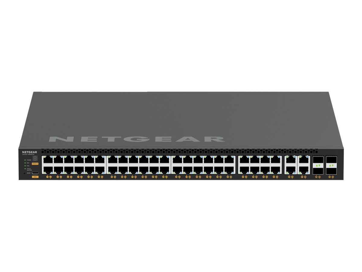 NETGEAR M4350-44M4X4V - Switch - L3 - managed - 44 x 100/1000/2.5G (PoE++) + 4 x 100/1000/2.5/5/10G (PoE++) + 4 x 25 Gigabit SFP
