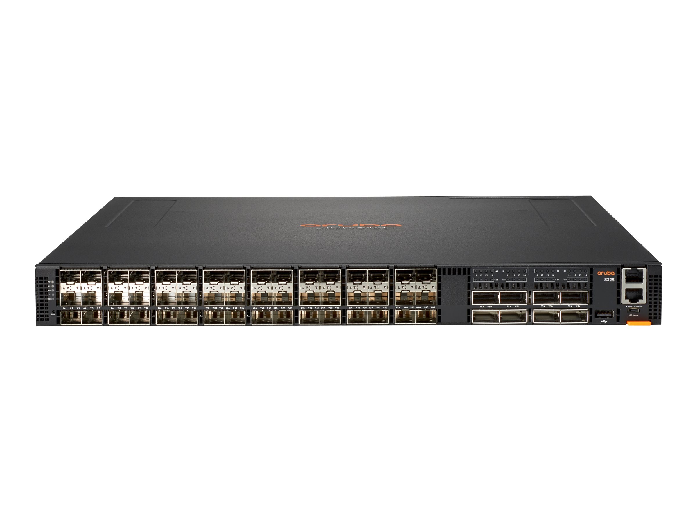 HPE Aruba 8325-48Y8C - Switch - L3 - managed - 48 x 1/10/25 Gigabit SFP / SFP+ / SFP28 + 8 x 40 Gigabit QSFP+ / 100 Gigabit QSFP