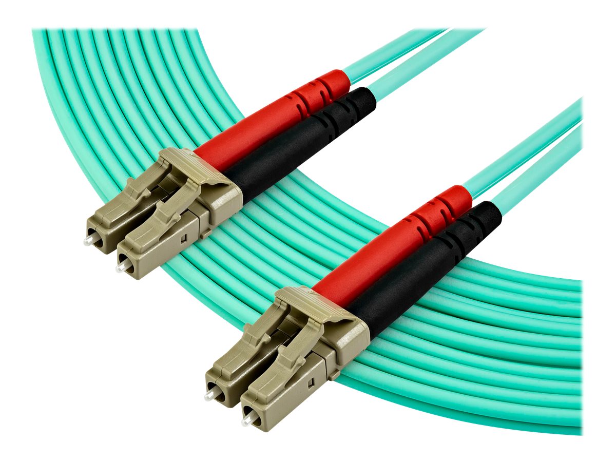 StarTech.com 7 m OM4 LC to LC Multimode Duplex Fiber Optic Patch Cable - Aqua - 50/125 - Fiber Optic Cable - 40/100Gb - LSZH (45