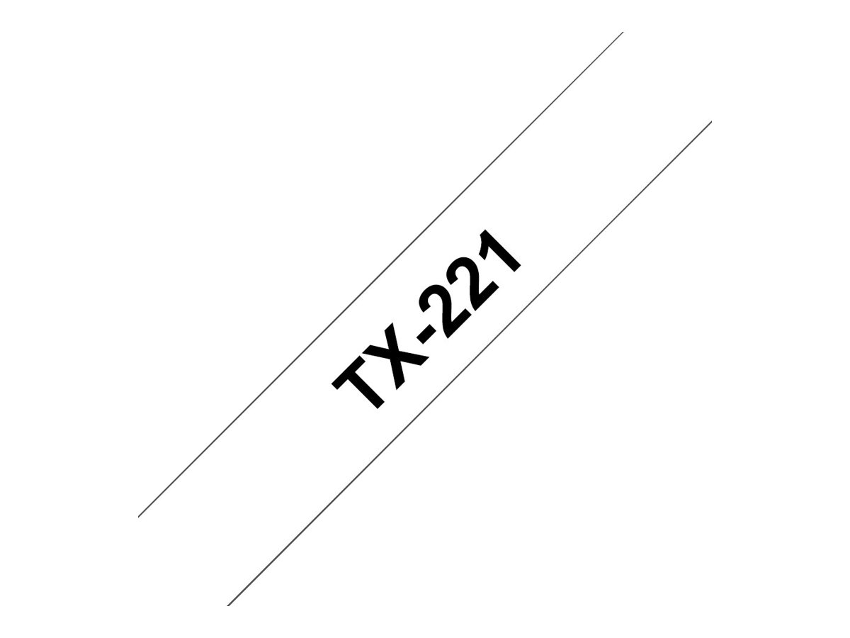 Brother - Schwarz, weiss - Rolle (0,9 cm x 15,2 m) 1 Kassette(n) laminiertes Band - fr P-Touch PT-7000, PT-8000, PT-PC