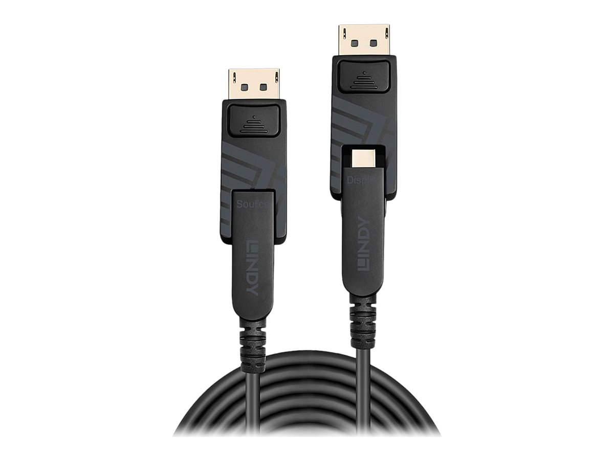 Lindy - DisplayPort-Kabelsatz - DisplayPort 1.4 - 70 m - rund, untersttzt 8K UHD (7680 x 4320) - Schwarz