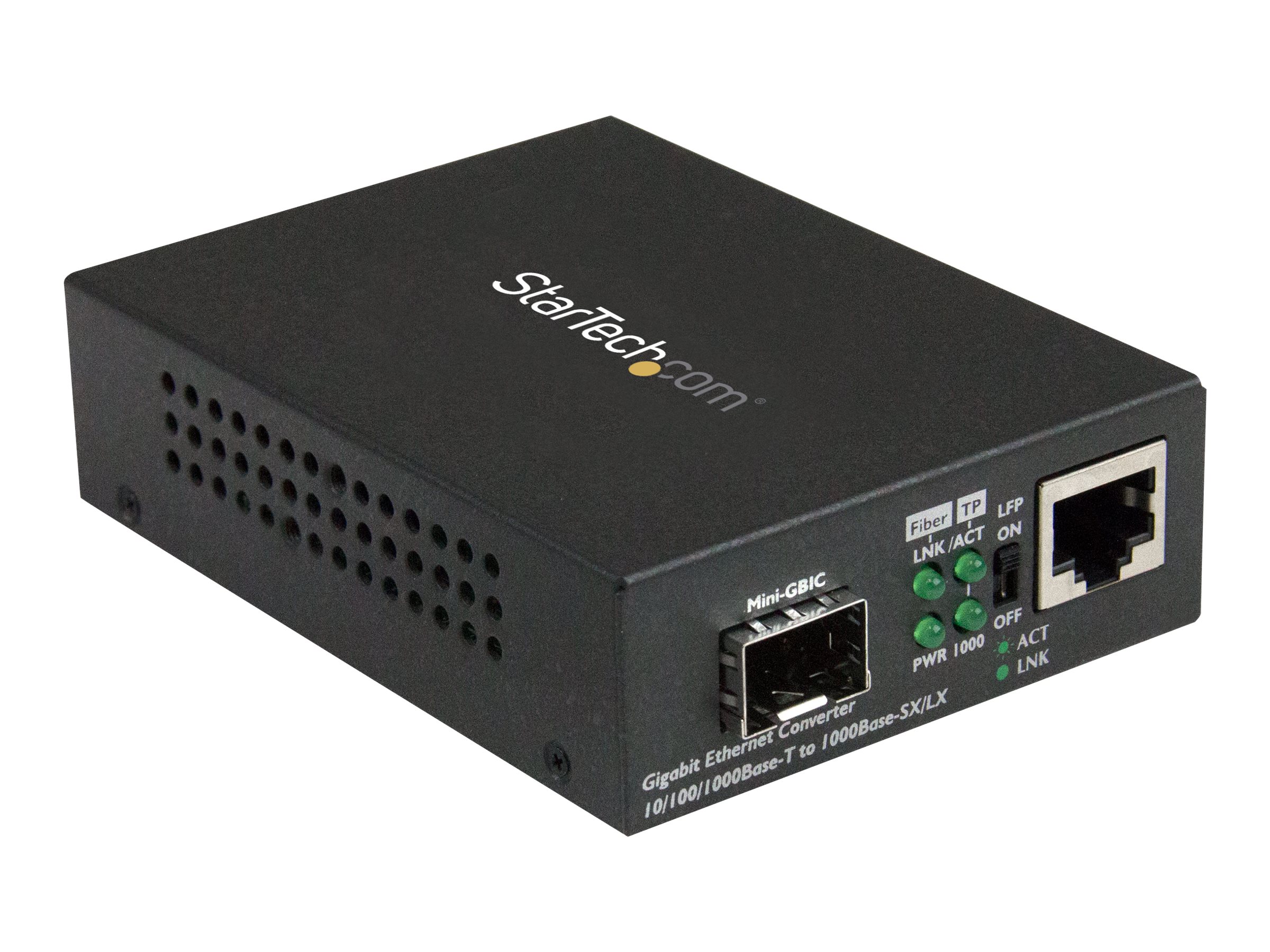 StarTech.com Gigabit Ethernet LWL / Glasfaser Medienkonverter mit SFP - 1000 Mbit/s Multimode Gigabit Ethernet Medienkonverter -