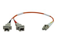 Tripp Lite 0.3M Duplex Multimode Fiber Optic 62.5/125 Adapter LC/SC M/F 1ft 1' 0.3 Meter - Netzwerkkabel - LC Multi-Mode (M) zu 