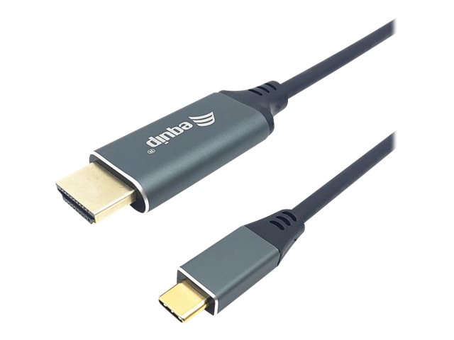 equip - Adapterkabel - 24 pin USB-C mnnlich zu HDMI mnnlich - 3 m - Schwarz - untersttzt 4K 60 Hz (3840 x 2160), 1080p-Unters