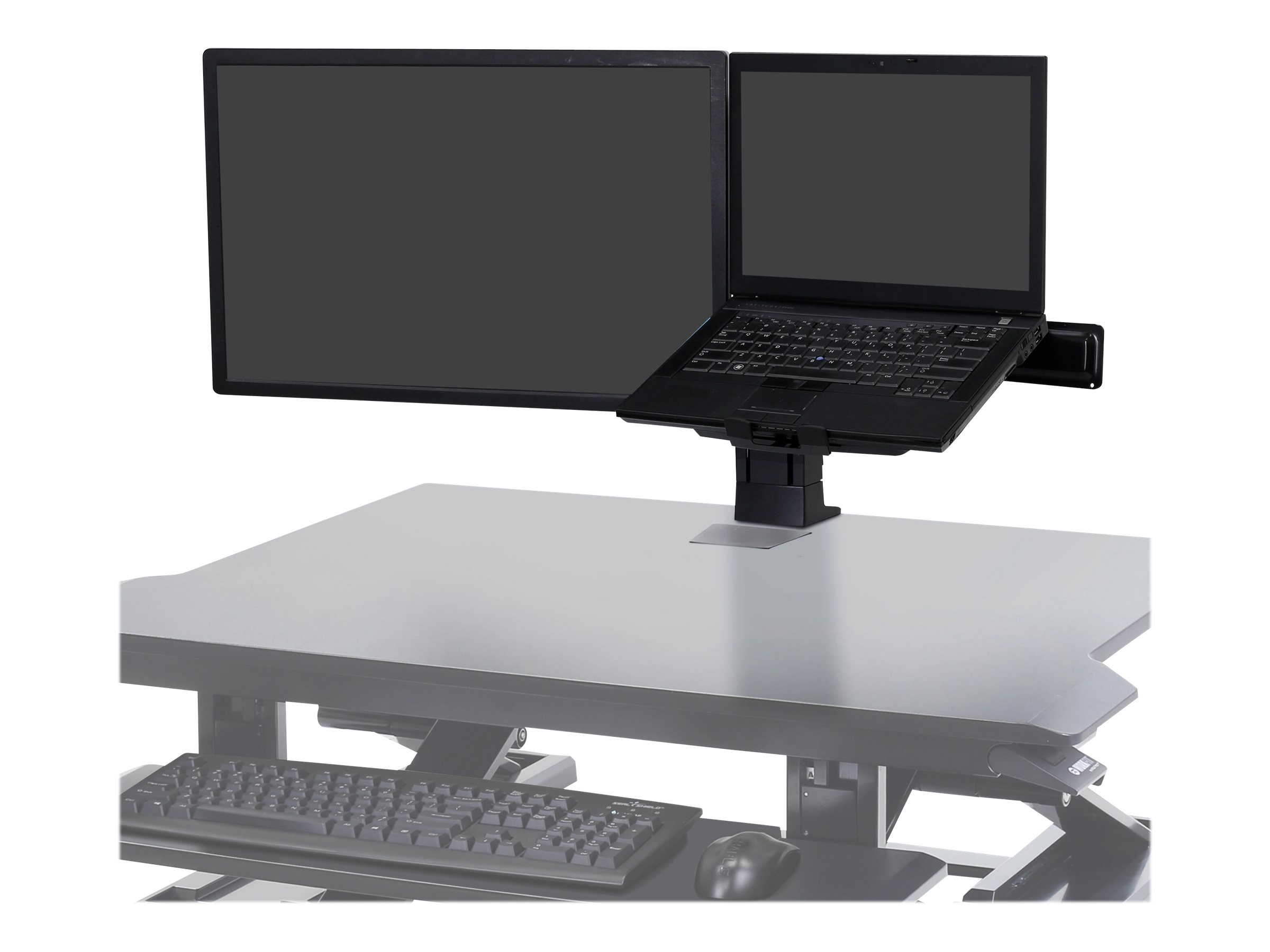 Ergotron WorkFit - Befestigungskit (Tischmontage) - fr LCD-Display/Notebook - Schwarz - Bildschirmgrsse: bis zu 61 cm (bis zu 