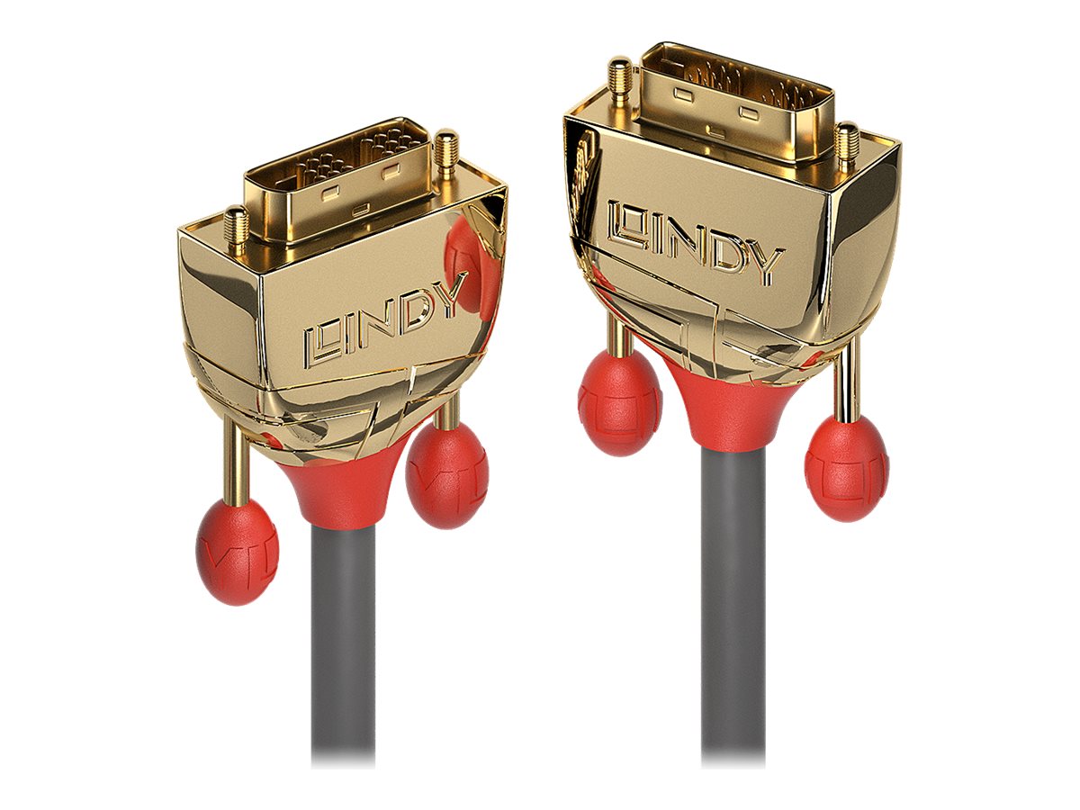 Lindy Gold - DVI-Kabel - Single Link - DVI-D (M) zu DVI-D (M) - 20 m - Daumenschrauben