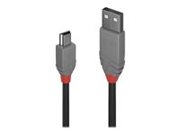 Lindy Anthra Line - USB-Kabel - USB (M) zu Mini-USB, Typ B (M) - USB 2.0 - 20 cm - rund