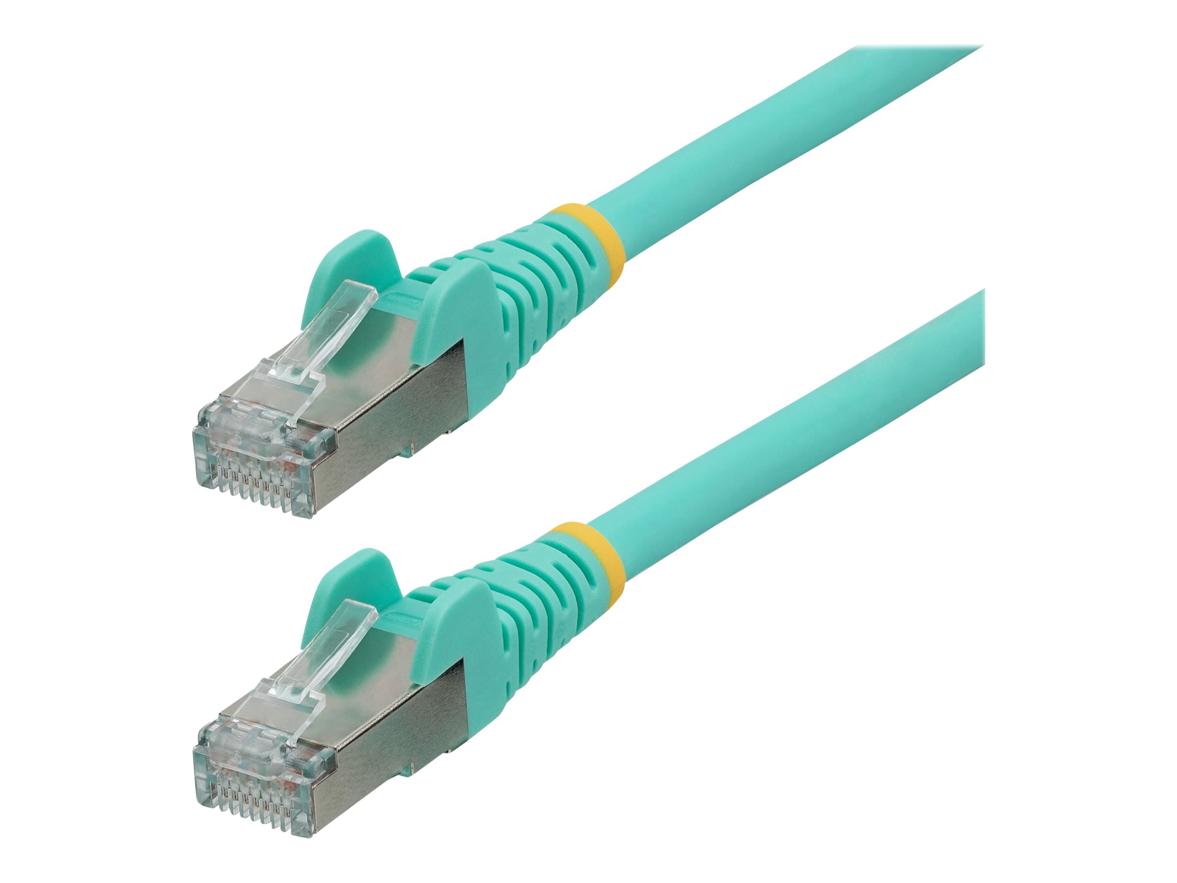 StarTech.com 1m CAT6a Ethernet Cable - Aqua - Low Smoke Zero Halogen (LSZH) - 10GbE 500MHz 100W PoE++ Snagless RJ-45 w/Strain Re