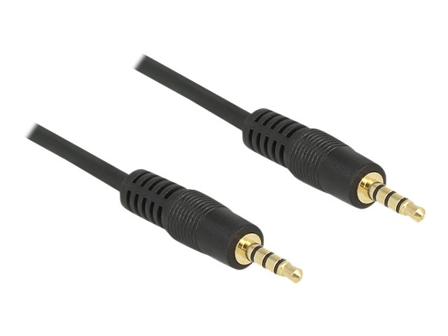 Delock - Headset-Kabel - 4-poliger Mini-Stecker mnnlich zu 4-poliger Mini-Stecker mnnlich - 1 m - Schwarz
