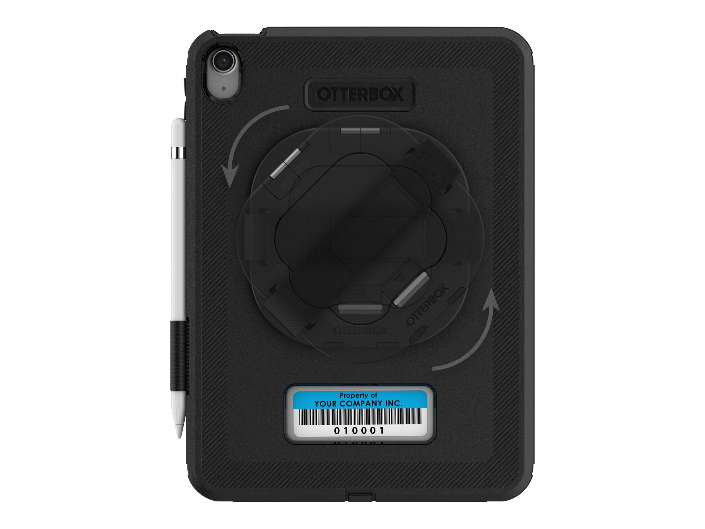 OtterBox Defender Series - Hintere Abdeckung fr Tablet - widerstandsfhig - mit Stnder & Handschlaufe - Schwarz - fr Apple 10