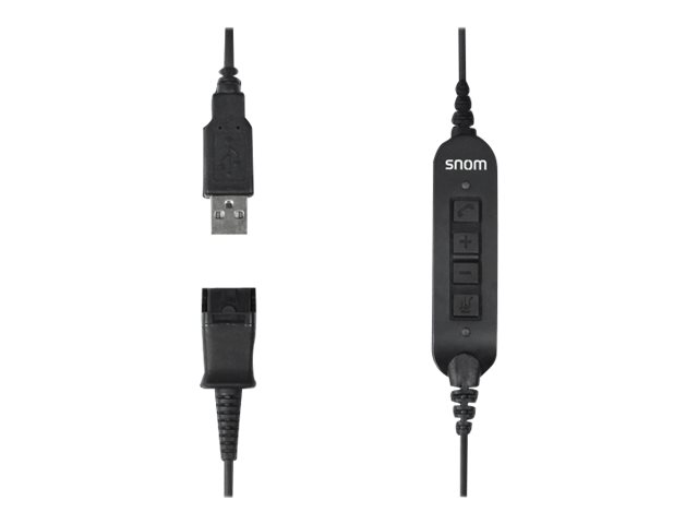 snom - Headset-Kabel - USB mnnlich zu Headsetanschluss - 1.7 m - 4-Tasten-Fernsteuerung - fr snom A100D, A100M