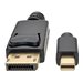 Eaton Tripp Lite Series Mini DisplayPort to DisplayPort Adapter Cable, 4K 60Hz (M/M), DP Latching Connector, Black, 3 ft. (0.9 m