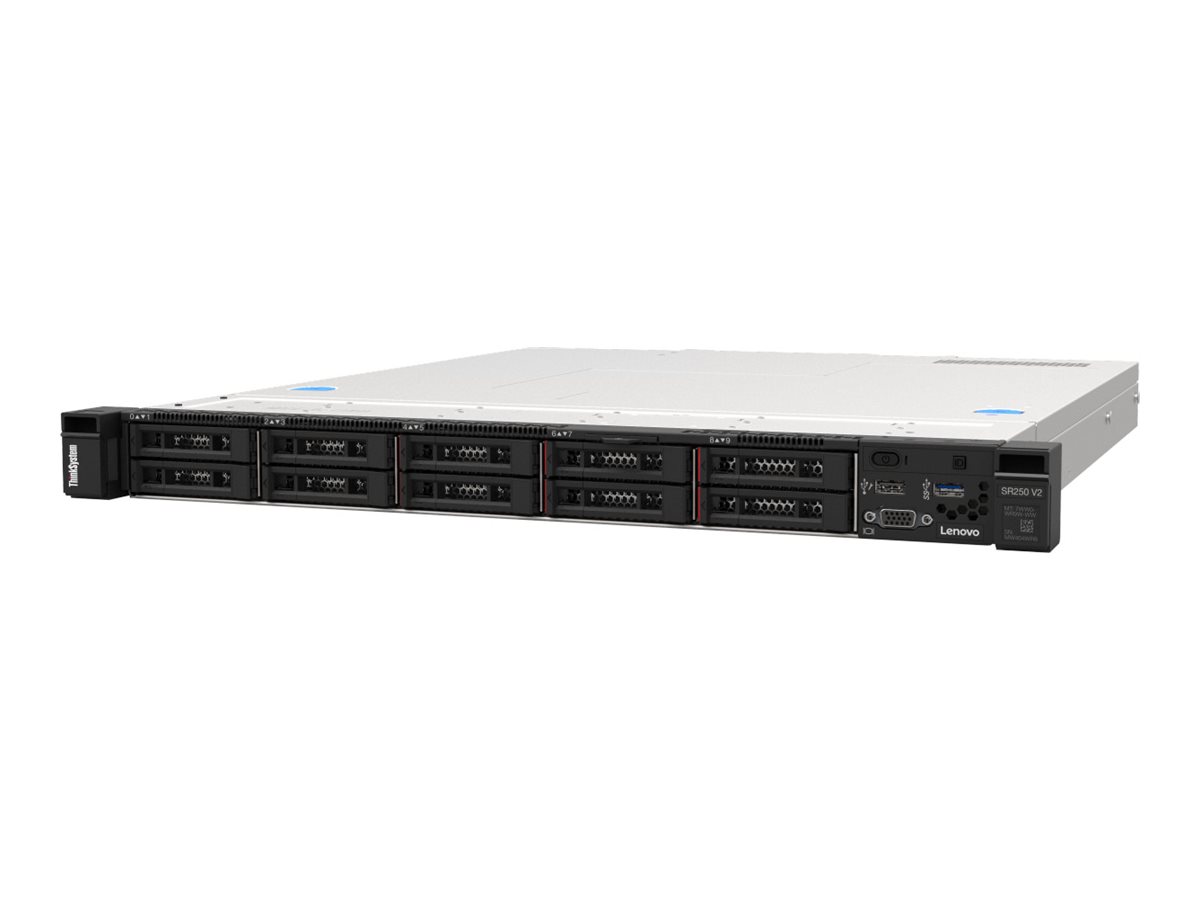 Lenovo ThinkSystem SR250 V2 7D7Q - Server - Rack-Montage - 1U - 1-Weg - 1 x Xeon E-2334 / 3.4 GHz