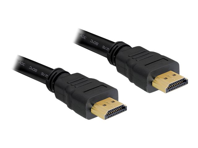 Delock High Speed HDMI with Ethernet - HDMI-Kabel mit Ethernet - HDMI mnnlich zu HDMI mnnlich - 20 m - Schwarz