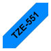 Brother TZe-551 - Schwarz auf Blau - Rolle (2,4 cm) 1 Kassette(n) laminiertes Band - fr Brother PT-D600; P-Touch PT-2730, 3600,