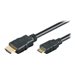M-CAB High Speed - HDMI-Kabel mit Ethernet - HDMI mnnlich zu 19 pin mini HDMI Type C mnnlich - 1.5 m - Schwarz - 4K Untersttz