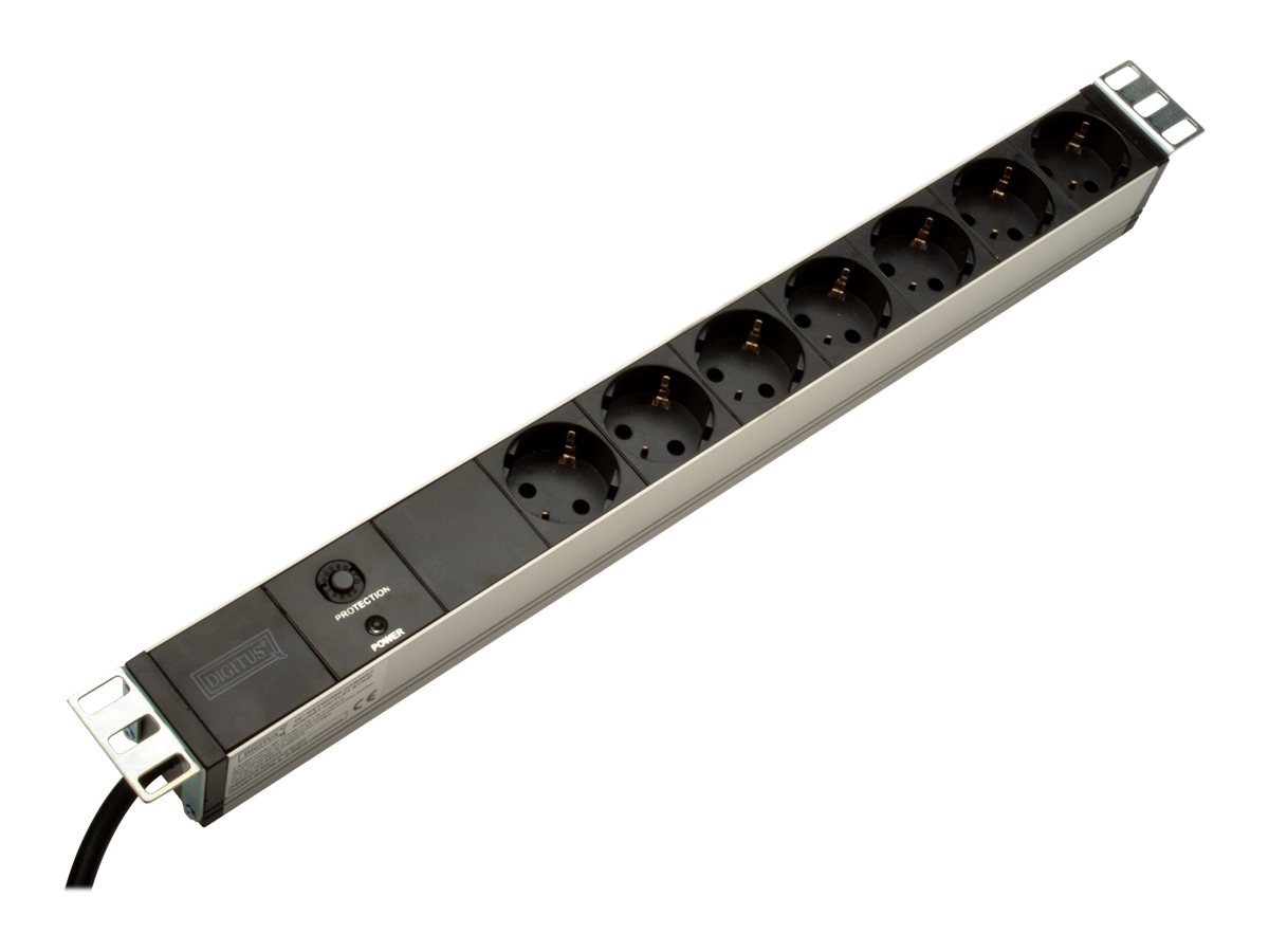 DIGITUS DN-95403 - Steckdosenleiste (Rack - einbaufhig) - Wechselstrom 250 V - Eingabe, Eingang Stromversorgung - Ausgangsansch