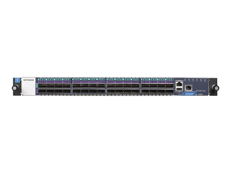 NETGEAR M4500-32C - Switch - L3 - managed - 32 x 10 Gigabit / 25 Gigabit / 40 Gigabit / 50 Gigabit / 100 Gigabit QSFP28 - an Rac