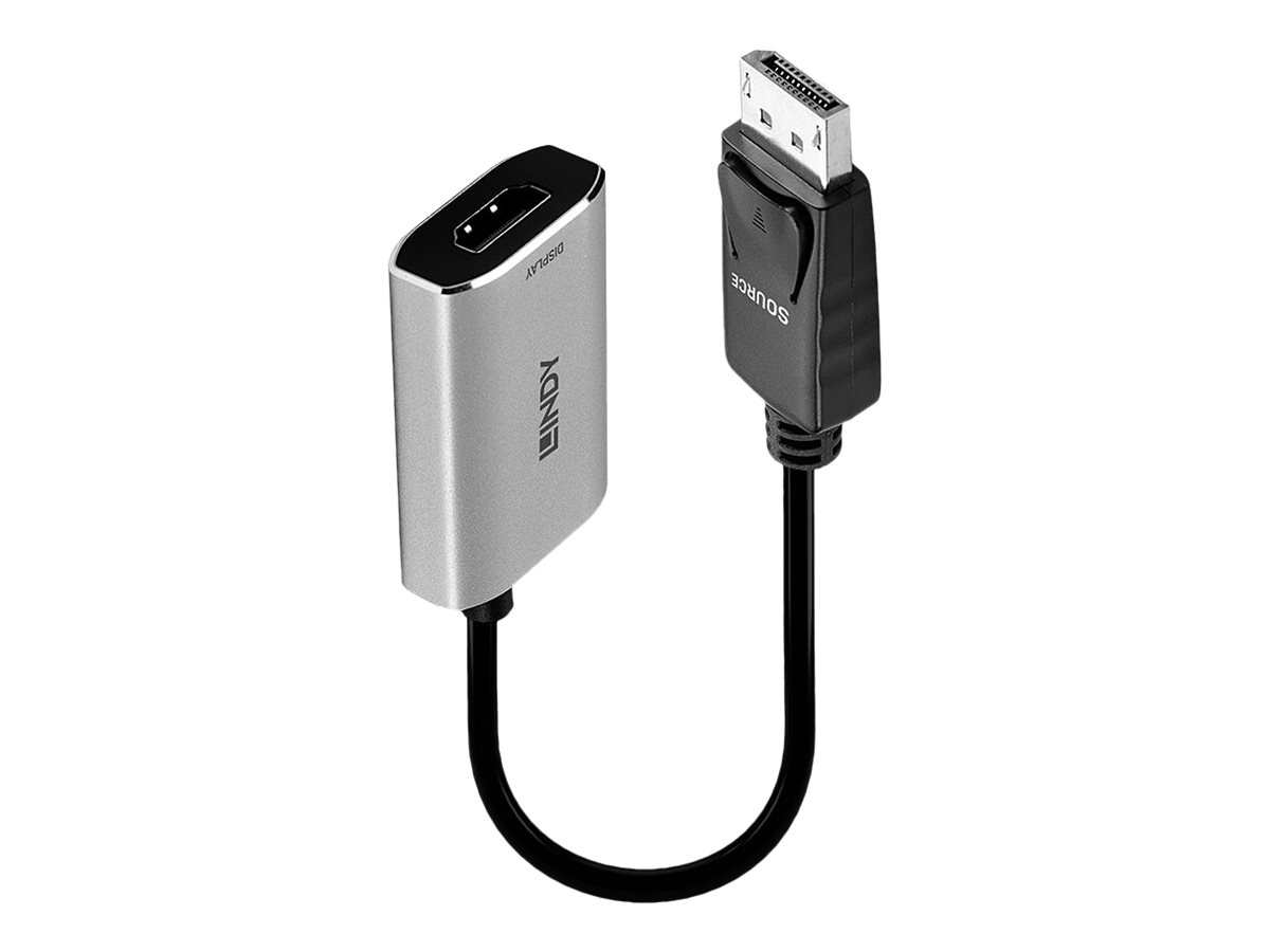 Lindy - Adapterkabel - USB-C (nur Spannung), DisplayPort zu HDMI weiblich - 11 cm - Grau - USB-Strom, aktiver Signalwandler, unt