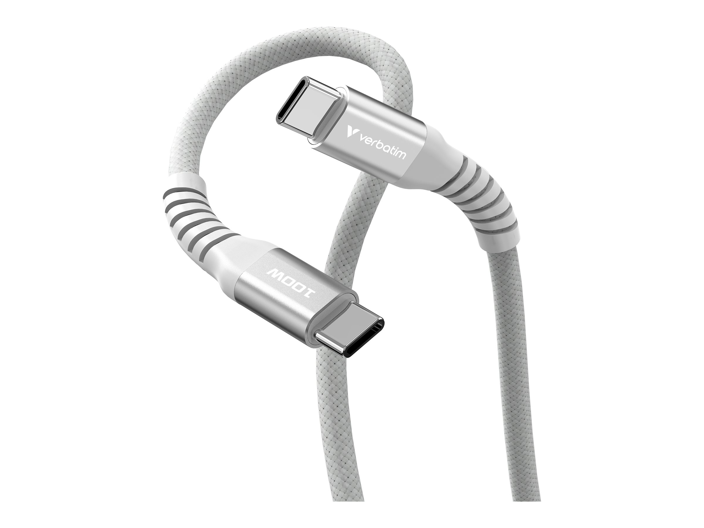 Verbatim - USB-Kabel - 24 pin USB-C (M) zu 24 pin USB-C (M) - 1.2 m - magnetisch, Charge and Sync, bis zu 480 Mbps, bis zu 100W 