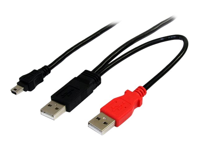 StarTech.com 1,8m USB Y-Kabel fr externe Festplatten - USB A auf Mini-B Anschlusskabel - USB-Kabel - USB (M) zu Mini-USB, Typ B