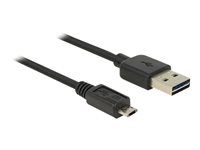 Delock EASY-USB - USB-Kabel - Micro-USB Typ B (M) zu USB (M) - 2 m - Schwarz