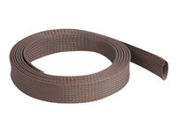 Delock - Kabelmanagement-Tlle - 25 mm, braided, rodent resistant, stretchable - 2 m - braun