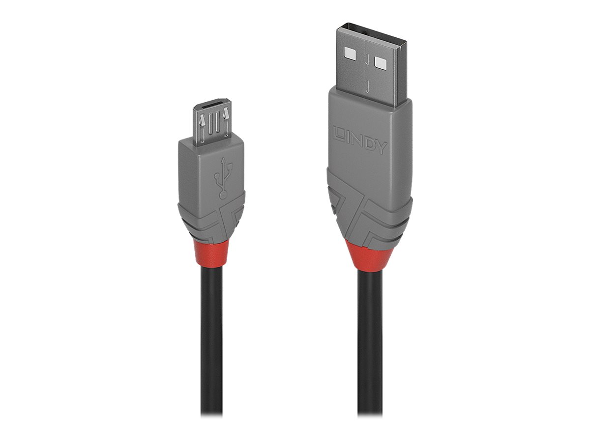 Lindy Anthra Line - USB-Kabel - USB (M) zu Micro-USB Typ B (M) - USB 2.0 - 3 m - rund