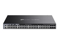 TP-Link Omada SG6654XHP V1 - Switch - L3 - managed - 48 x 10/100/1000 (PoE+) + 6 x 10Gb Ethernet SFP+ - Luftstrom von vorne nach